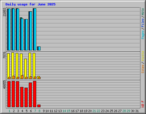 Daily usage for June 2025